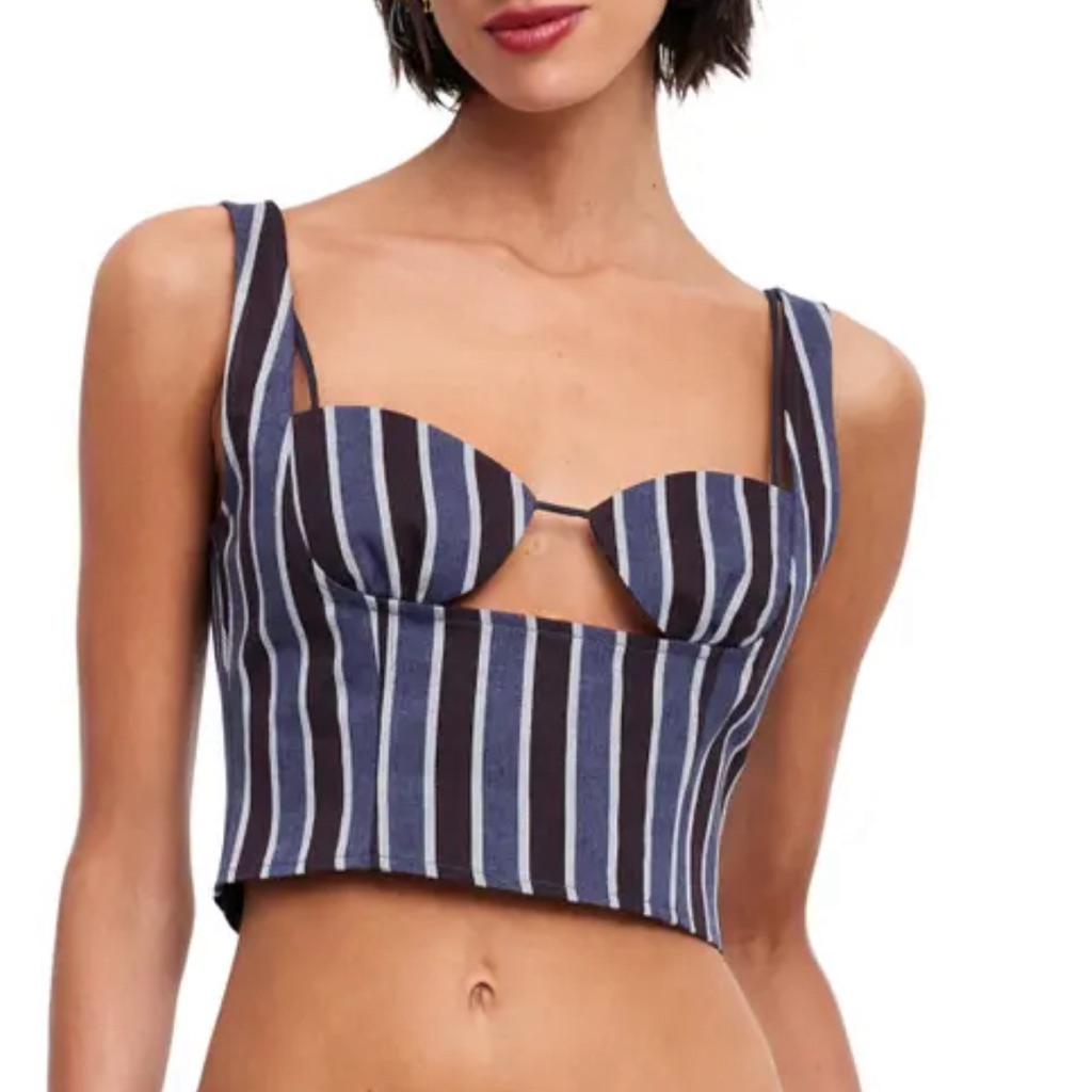 Lioness Odette Stripe Top Size Medium Au New